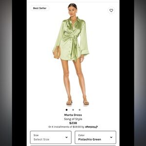 Song of Style Pistachio Green Mini Dress